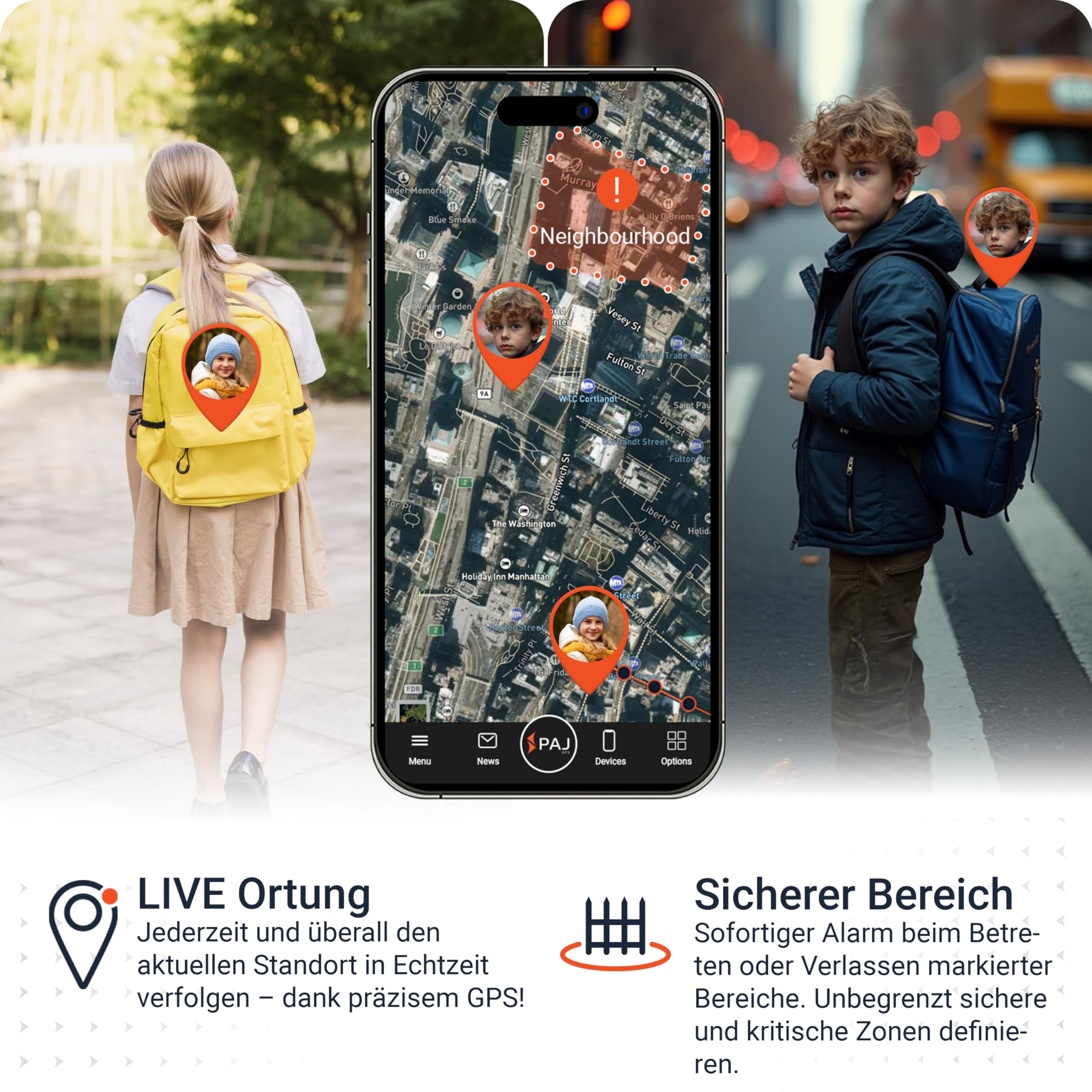 PAJ GPS People Finder 4G - Mini GPS Tracker für Kinder und Senioren - bis zu 5 Tage Akkulaufzeit - kleines Ortungsgerät mit Live-Ortung, geeignet bei Demenz, Alarmbenachrichtigungen im Notfall 2