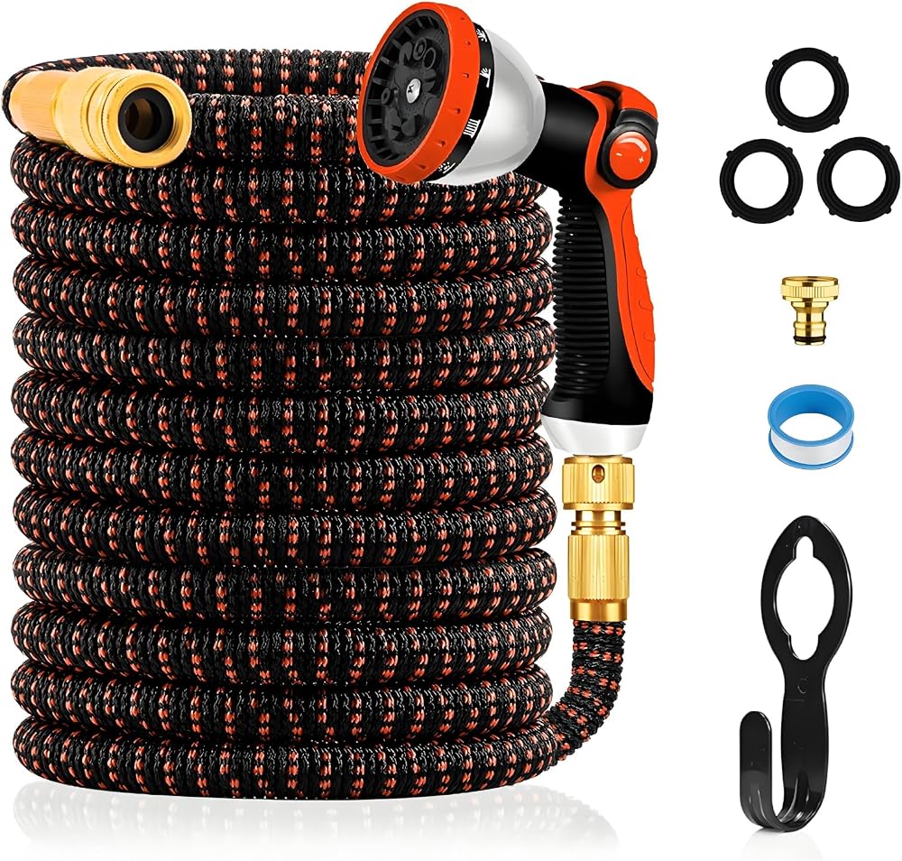Yofidra Expandable Hose Pipe 100FT 3-Layer Latex No-Kink 10-Function Nozzle