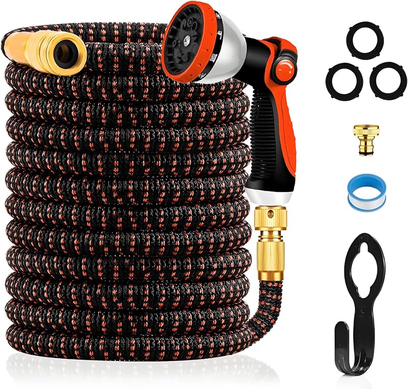 Yofidra Expandable Hose Pipe 100FT 3-Layer Latex No-Kink 10-Function Nozzle