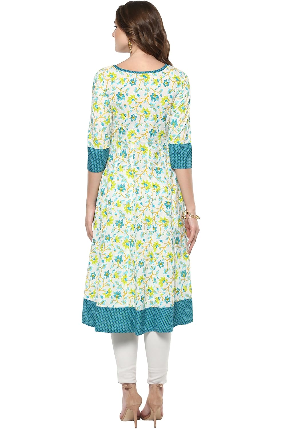 janasya women's cotton anarkali kurta