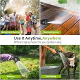 ANSYU Expandable Garden Hose 100FT 8 Function Spray Gun 3/4in 1/2in Connectors view 7