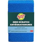 Scotch-Brite Zero Scratch Scouring Pad, 30 Pack | Effective + Gentle Dish Scrubber for Household Cleaning, 30 Scrub Pads for Dishes, Nonstick Pots &amp; Pans, Glass, Tubs