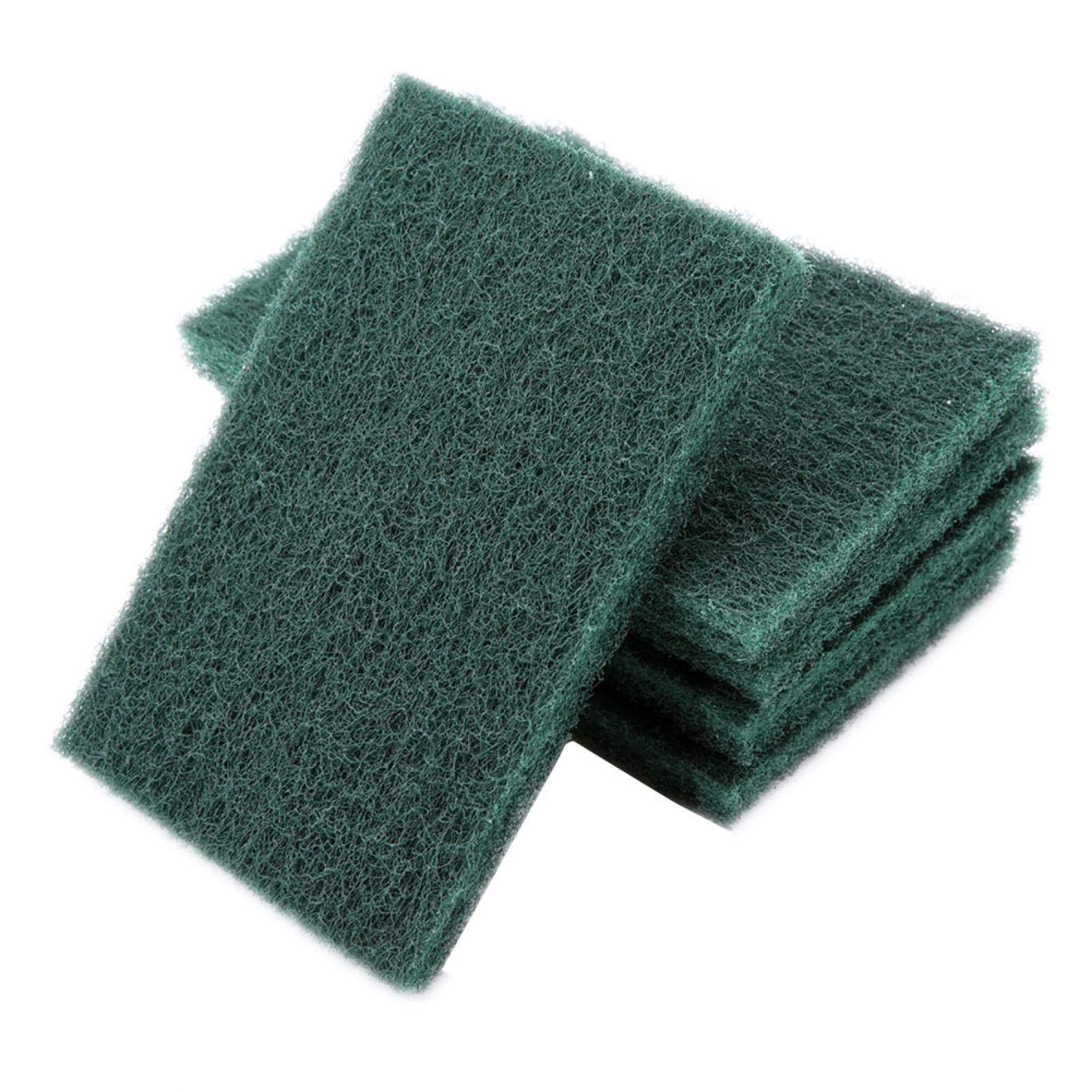 Scouring Pads,Kitchen Abrasive Scouring Pad,Professional Industrial Abrasive Sponge Scourer Pads,for griddles,Dishes, car Washing(Green)