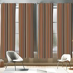Ambesonne Striped Window Curtains Pack of