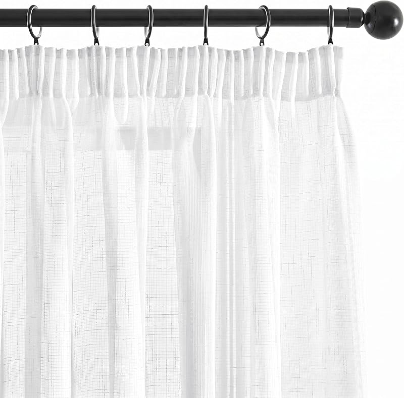 Tende per Interni in Voile Effetto Lino, 2 Pannelli, 140x245 cm
