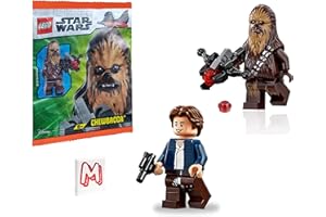LEGO Star Wars Minifigures Combo - Han Solo & Chewbacca with Weapons (20th Anniversary Edition),10 pcs