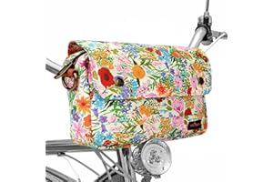 TOURBON Bike Bag Bicycle Handlebar Bag Zipper Closure Pouch Crossbar Front Frame Basket Cycling Saddebag Under Seat Strap-on 