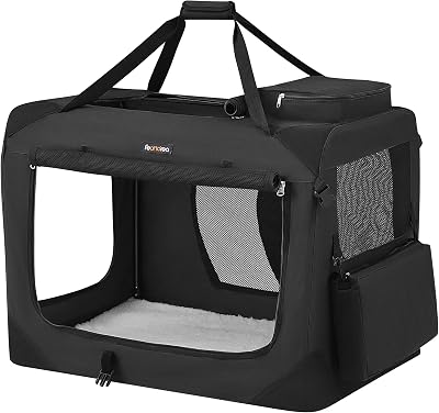 Feandrea Foldable Pet Carrier Bag 81x58x58 cm Black PDC80H