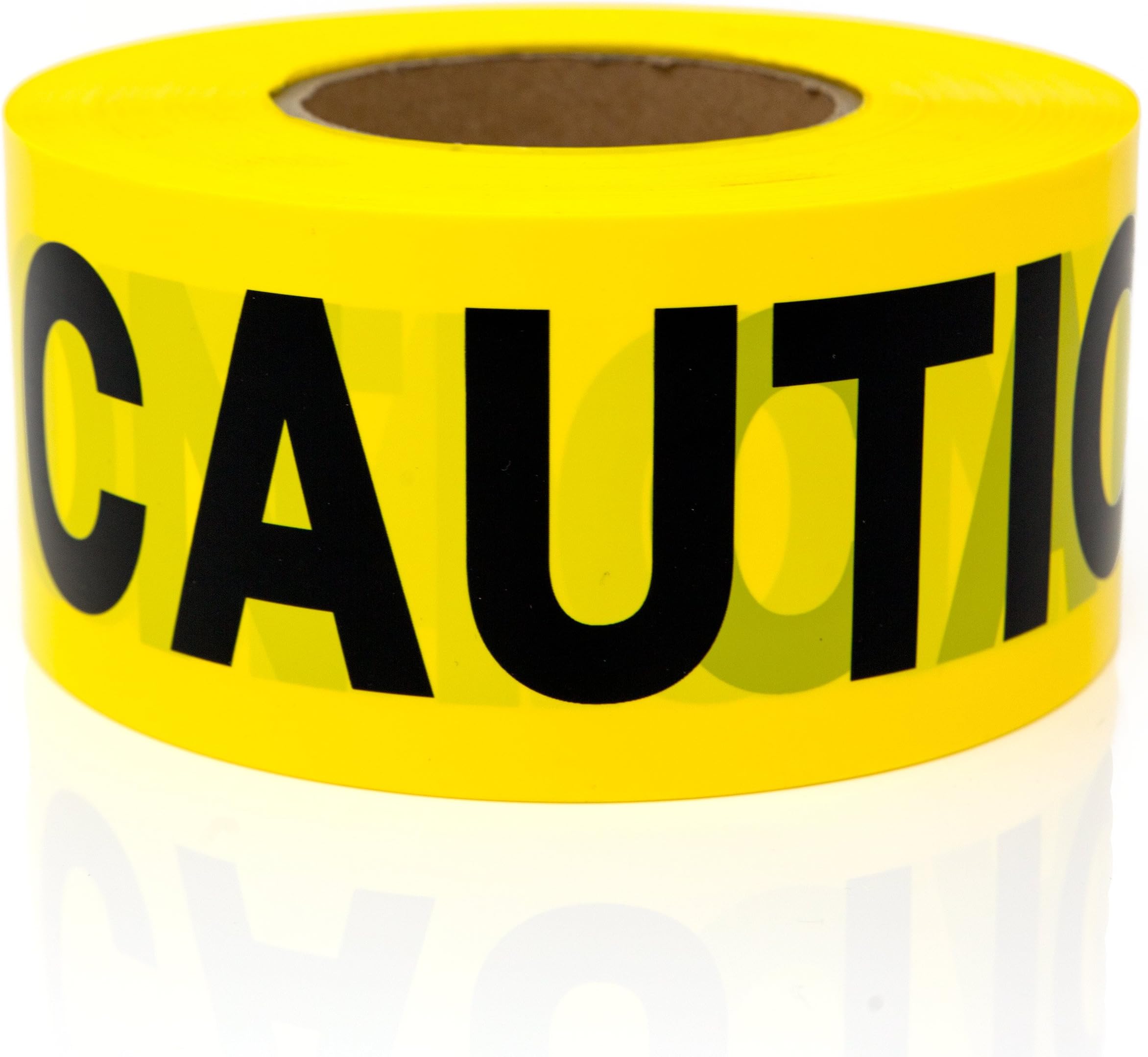 Premium Yellow Caution Tape - STRONGEST & THICKEST - 3" x 1000 Feet Mega Roll - Tear & Weather Resistant Barricade Roll