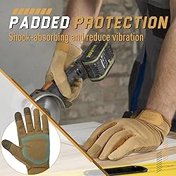 HANDLANDY Mens Work Gloves with Grip, Safety