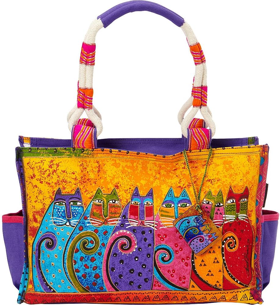 Laurel Burch Cats with Butterflies Tote
