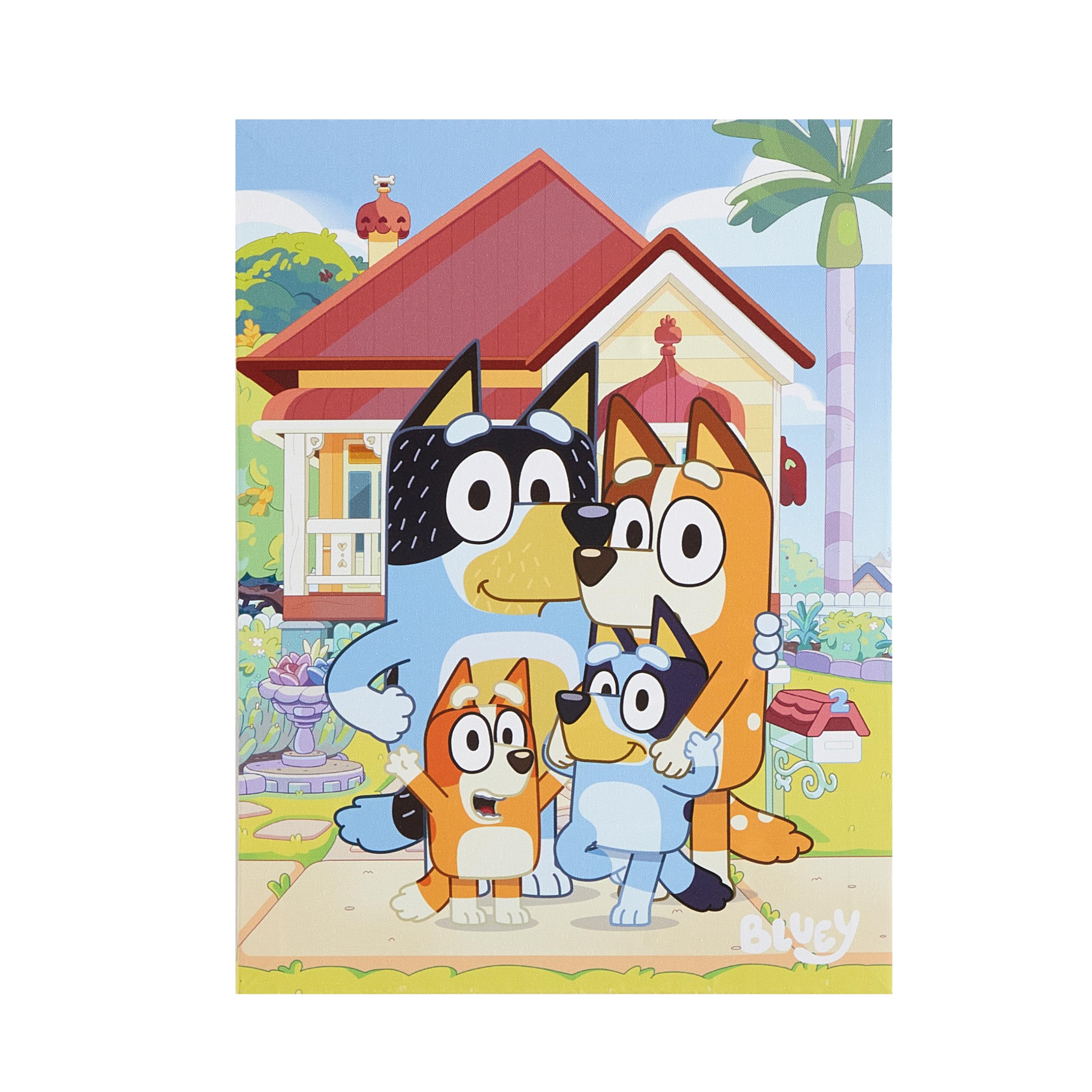 Photo 1 of Idea Nuova Bluey LED Wall Art for Kids,11.5 x 15.75 Inch Light-Up Canvas Décor with Hanging Hooks, Battery Operated Night Light for Toddlers & Children’s Bedrooms or Playrooms