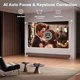 VOPLLS Smart Projector 4K Support Auto Focus WiFi 6 1080P 600ANSI 50% Zoom view 3