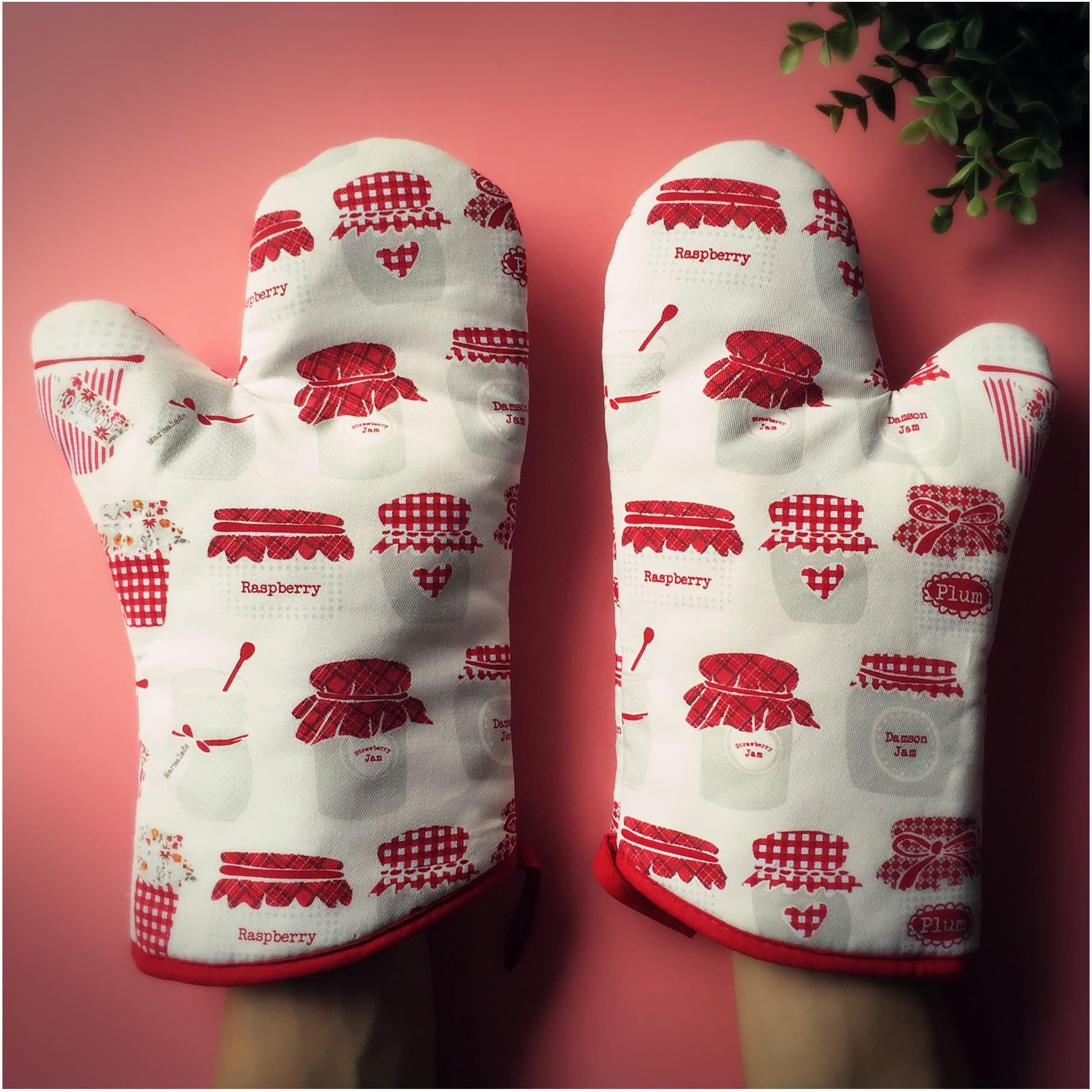 COMEING Retro English pastoral lovely thick anti microwave oven heat insulation gloves