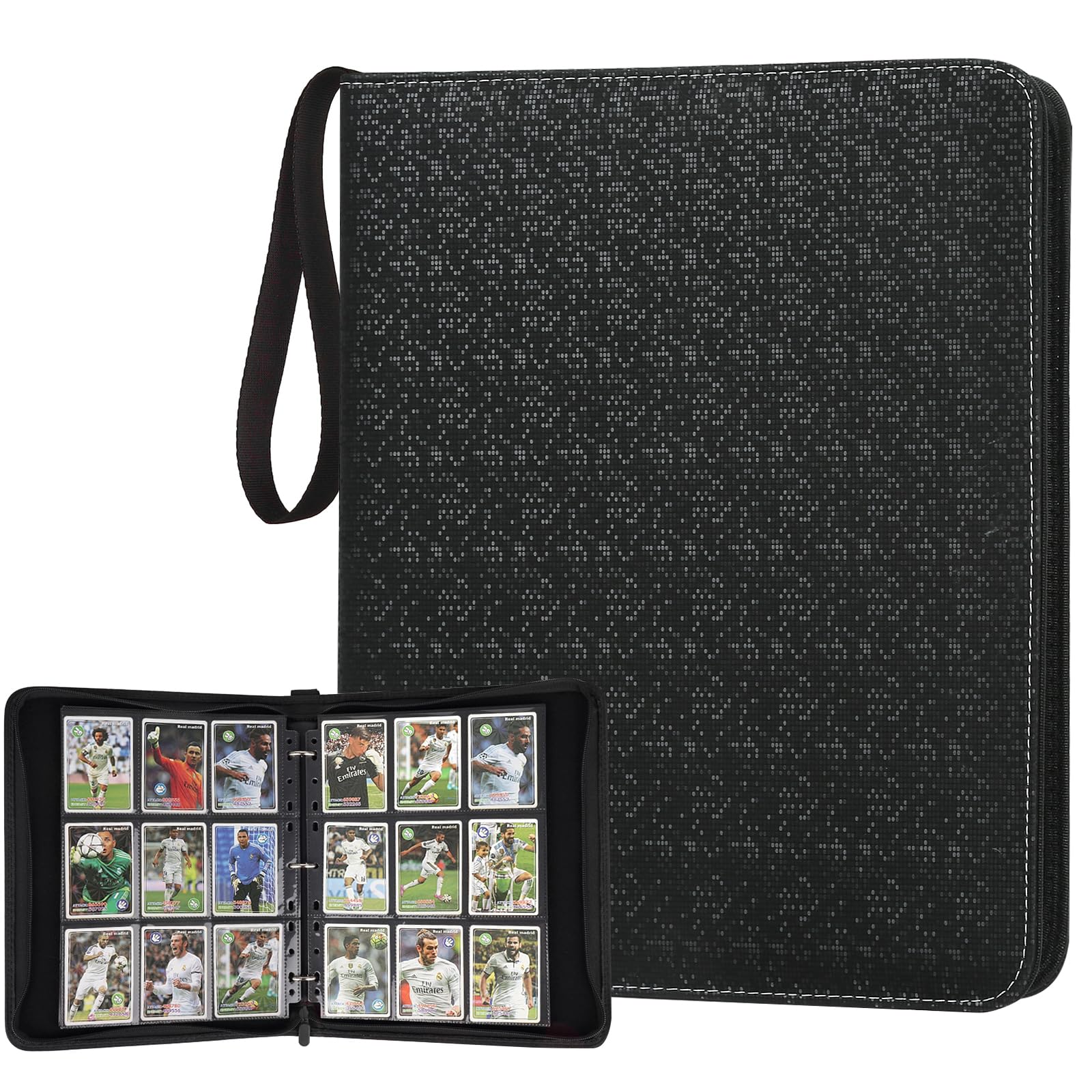 1000 Card Capacity Binder Premium 16-Pocket Baseball Card Binder - Holds 1000+ Cards, Side Loading, PU Leather Cover Vault X 1000 Card Capacity Binder Premium 16-Pocket Baseball Card Binder - Holds 1000+ Cards, Side Loading, PU Leather Cover Vault X