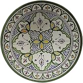 Ceramic Plates Moroccan Handmade Serving Wall Hanging Exquisite Colors Decorative 14 inches Diameter
