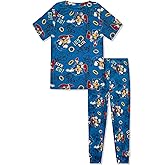 Komar Kids Sonic The Hedgehog Boys Pajama Set -2 Piece Toddler Boy's PJ Set- Short Sleeve Shirt & Shorts - Official License