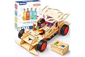 Poraxy STEM Kits for Kids 8-10, STEM Toys for Boys Ages 8-13, Remote Control Car, Wooden 3D Puzzles 8-12 Science Projects Building Model, Birthday Gifts for 8 9 10 11 12 13 14 Year Old Teen Boys Girls