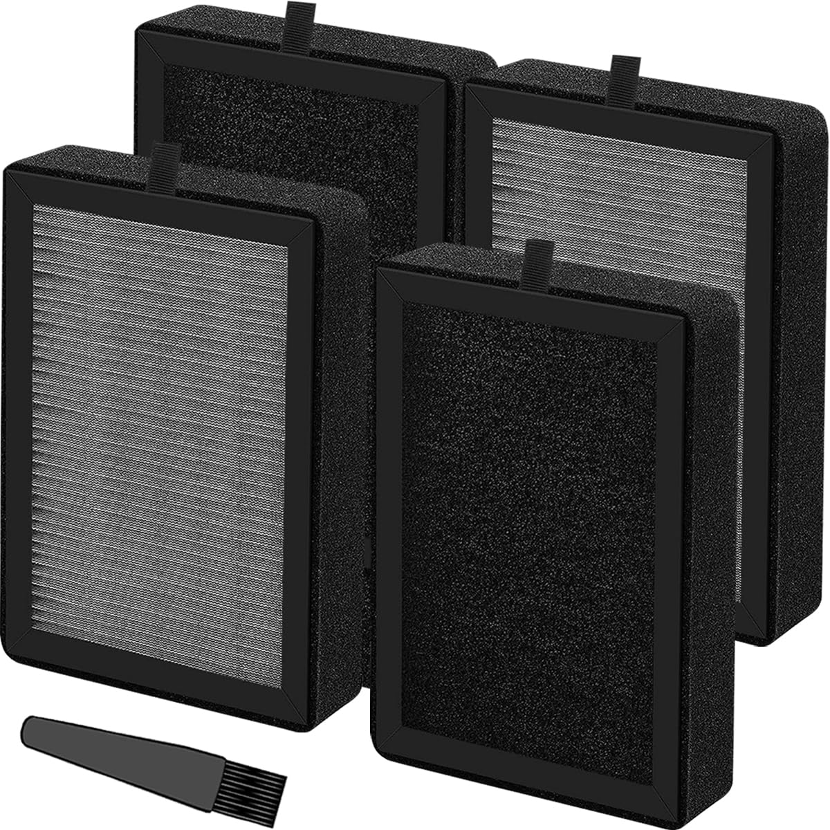EATBALE Air Purifier Filters Replacement for Levoit LV-H128 for PUURVSAS (HM669A) for ROVACS (RV60) Air Purifiers, 3-in1 HEPA Filter, Activated Carbon Filter and Pre-Filter, Replace Part #LV-H128-RF