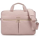 BAGSMART 17.3/15.6 Inch Laptop Bag, Briefcase for Women Computer Messenger Bag Office Travel Business, Pink