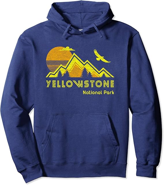 Yellowstone National Park Hoodie Retro Pullover Sweatshirt Clothing