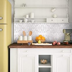 KASARO Peel and Stick Mosaic Shell Backsplash