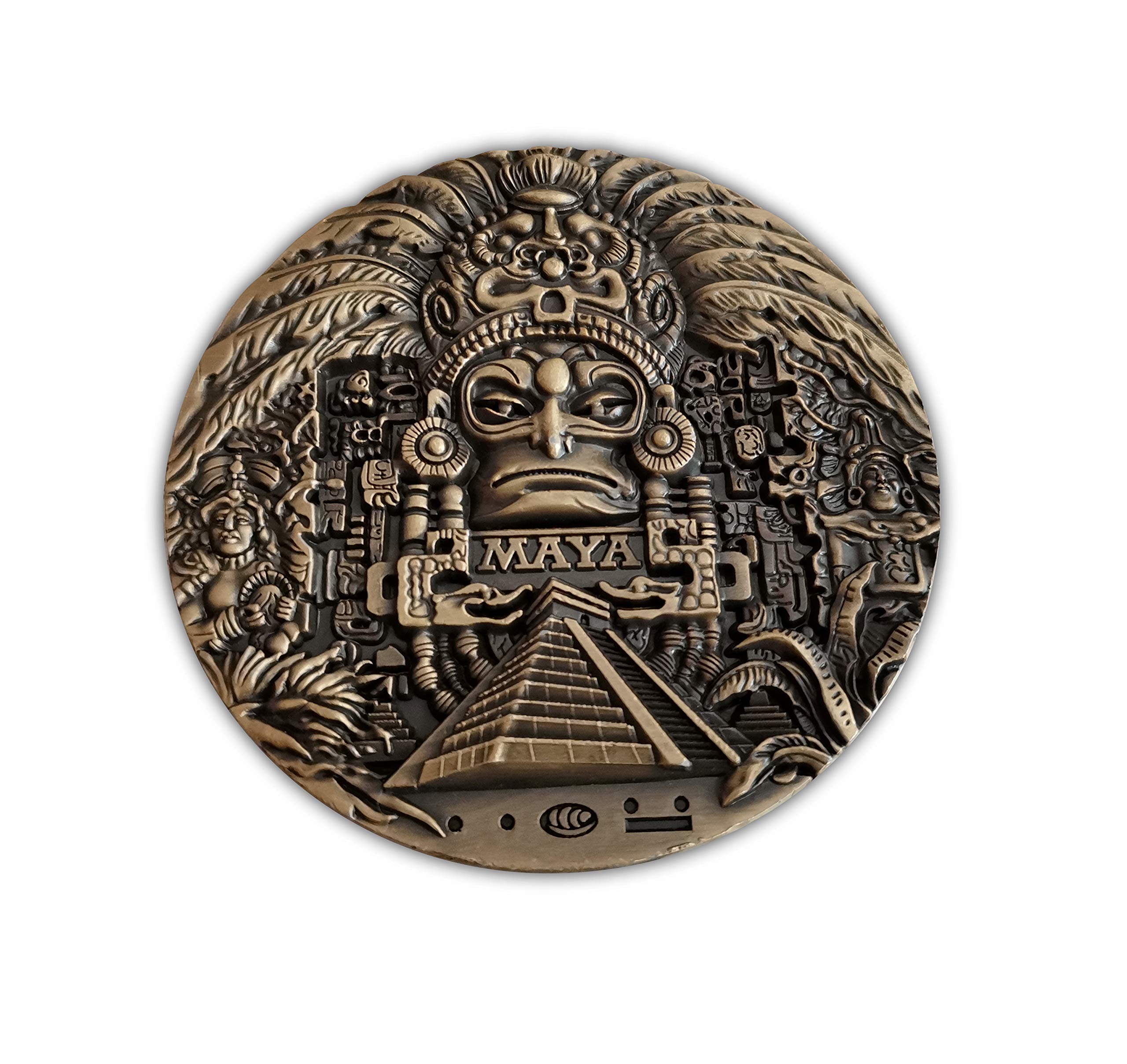 Huge Mayan Ancient Prophecy Stunning Rare Medallion Coin Highly Detailed 3D Edition 80mm Diameter