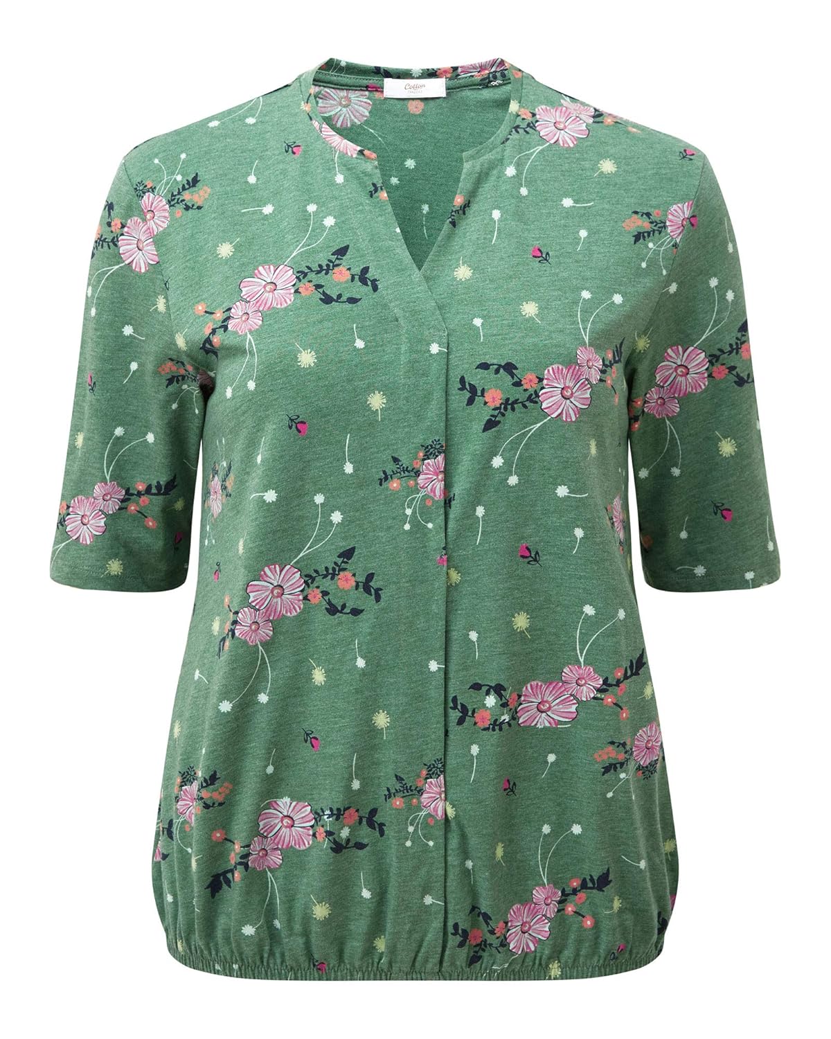 Cotton Traders Womens Ladies Casual Design Elasticated Hem Jersey Blouse Tops, Tees & Blouses 