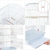 Yaheetech Metal Bird Cage Small Bird Parrot Cage Open Top Rolling Stand view 8