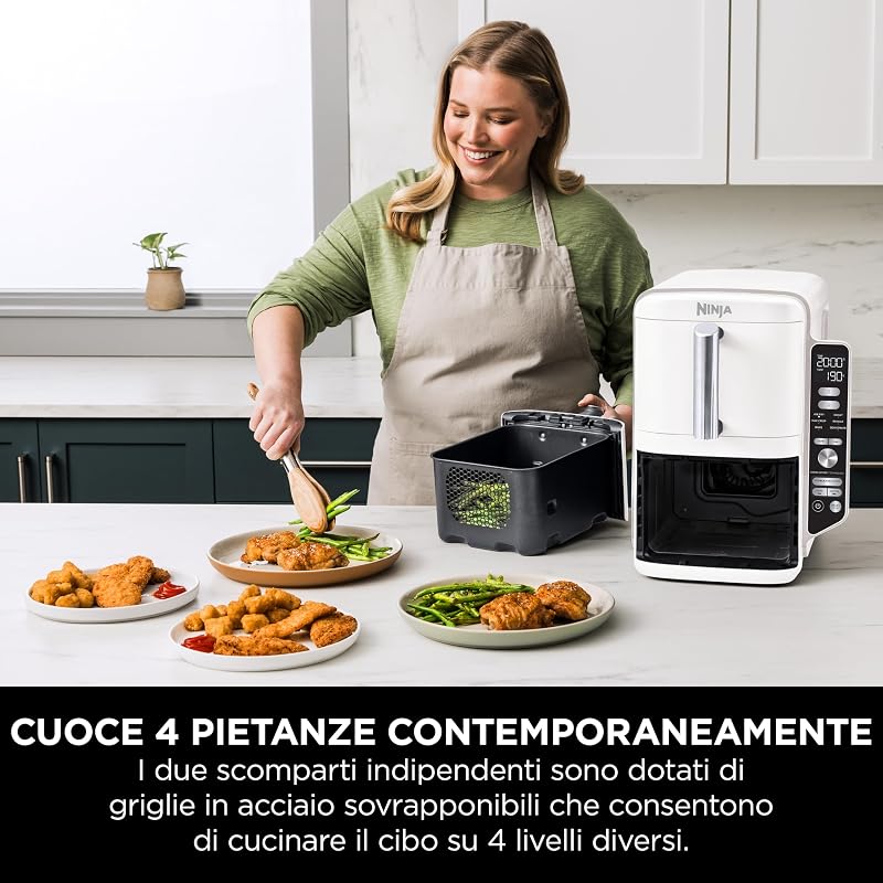 Double Stack XL, Friggitrice ad Aria Verticale, 9,5L, Bianco
