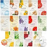 KONEUK 126 Pack Sheet Face Masks Skincare, Bulk Facial Mask Gifts Set for Women Skin Care, Hydrating Face Masks Suitable for All Skin Types, Face Mask Spa for Sensitive Skin