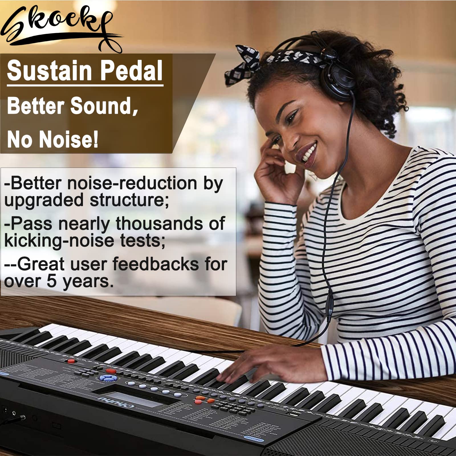 Skoekf Universal Sustain Pedal for Keyboard Digital Pianos