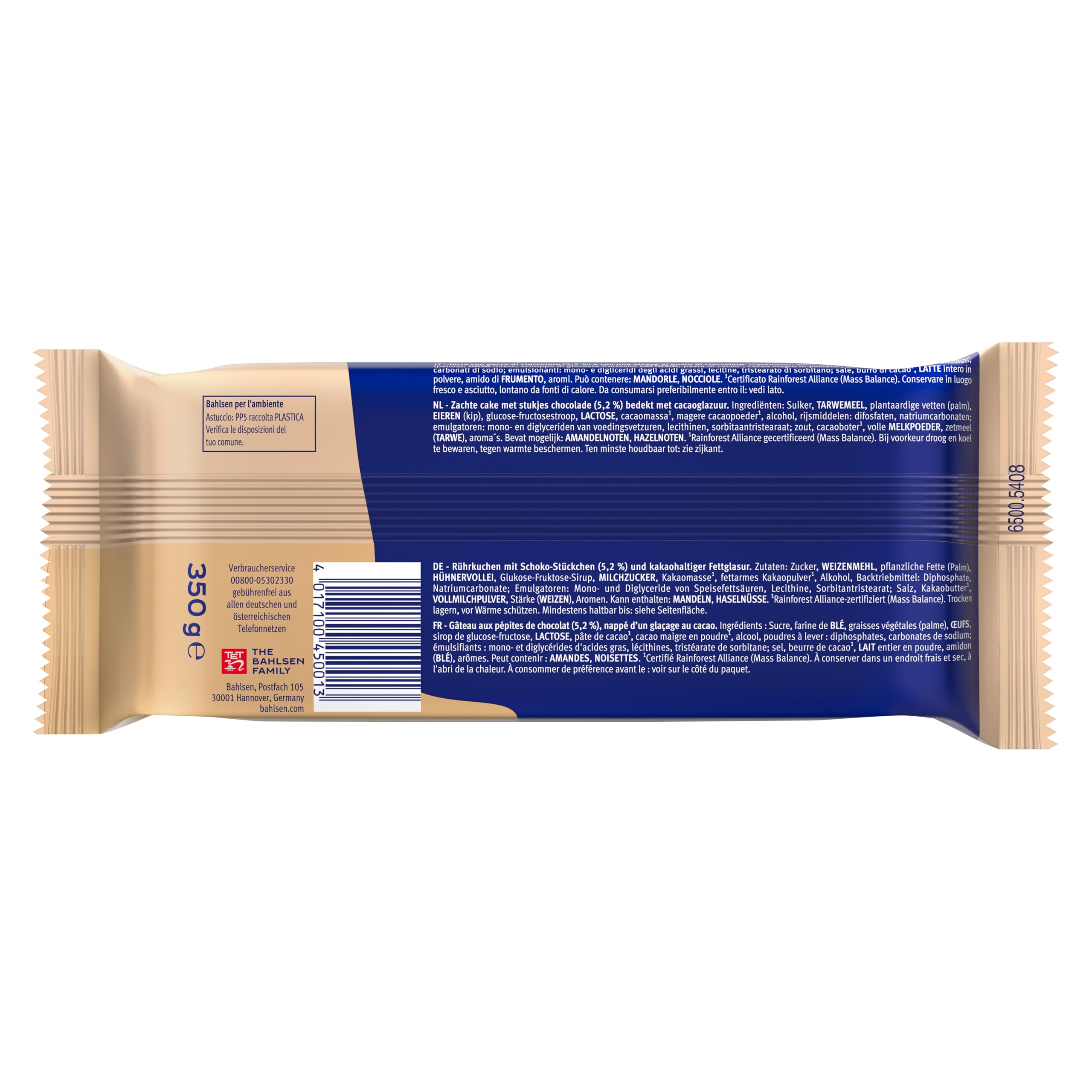 Bahlsen Comtess Choco-Chips - 8er Pack - saftiger Rührkuchen mit Schokoladenstückchen, einzeln verpackt (8 x 350 g) 4
