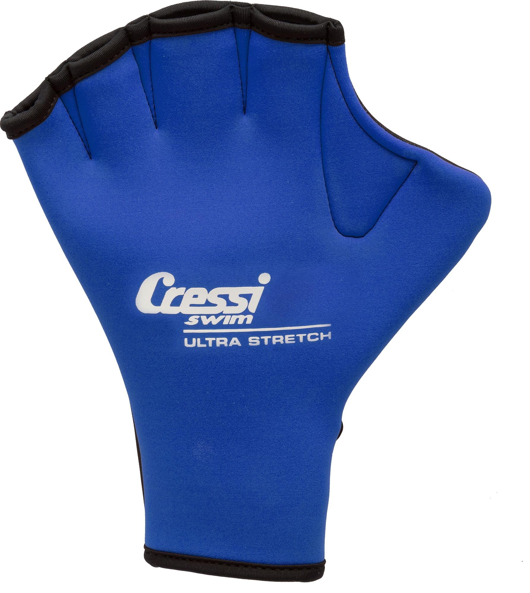 Cressi Men's Slim Webbed Gloves for Swimming and Training Blue Medium, Blue, M UK