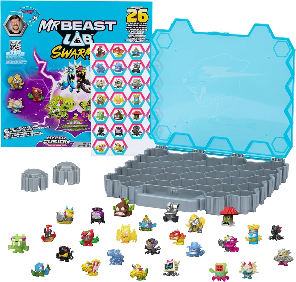 MRBEAST LAB Hive Collector Pack 70+ Micro Beasts with 26 Micro Beasts, 2