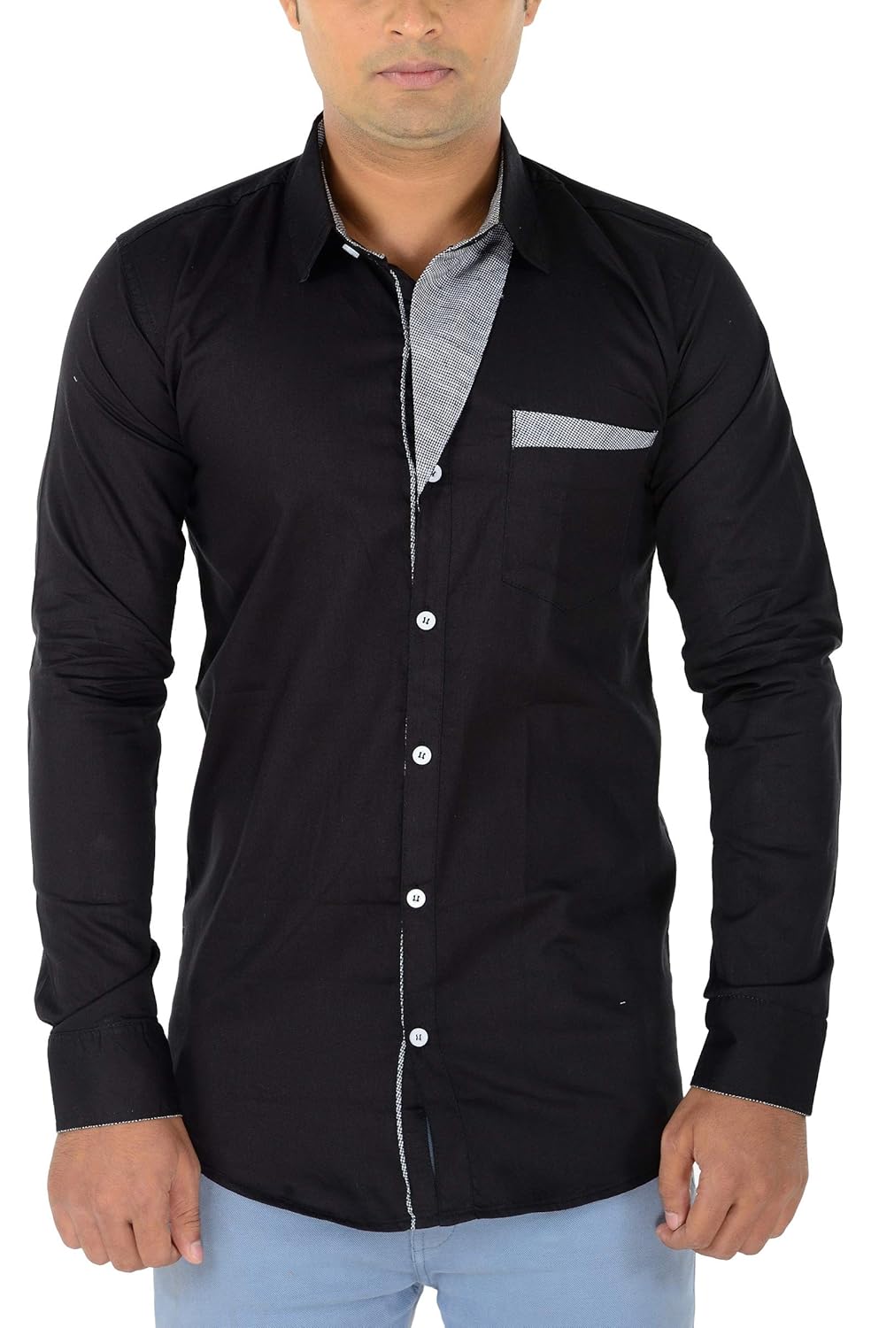 n t fashion men's satin casual shirt