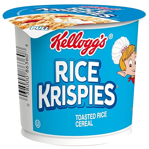 KELLOGG’S RICE KRISPIES BREAKFAST CEREAL CUPS, KIDS SNACKS,...