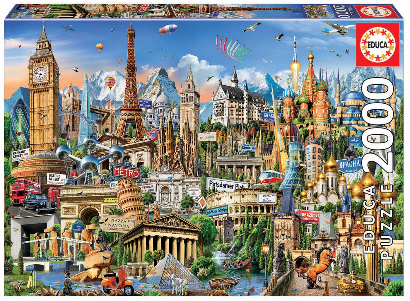 Puzzle Educa 42000 Piezas Educa Europe Landmarks 2000 Piece Jigsaw