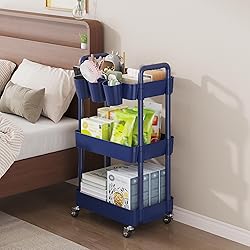 UDEAR 3-Tier Rolling Utility Cart with 12 Category