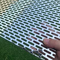 11.8" X 5.9" 304 Stainless Steel Perforated Sheet 0.39" Hole 19GA