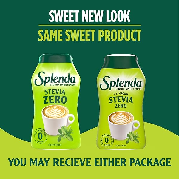 SPLENDA STEVIA LIQUID ZERO CALORIE SWEETENER DROPS, 1.68 OUNCE BOTTLE (PACK OF 1)