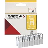 Arrow 591168 Genuine T59 Steel 1/4-Inch by 1/4 Crown Width Insulated Staples for Cable and Wiring, Clear, 300 Count