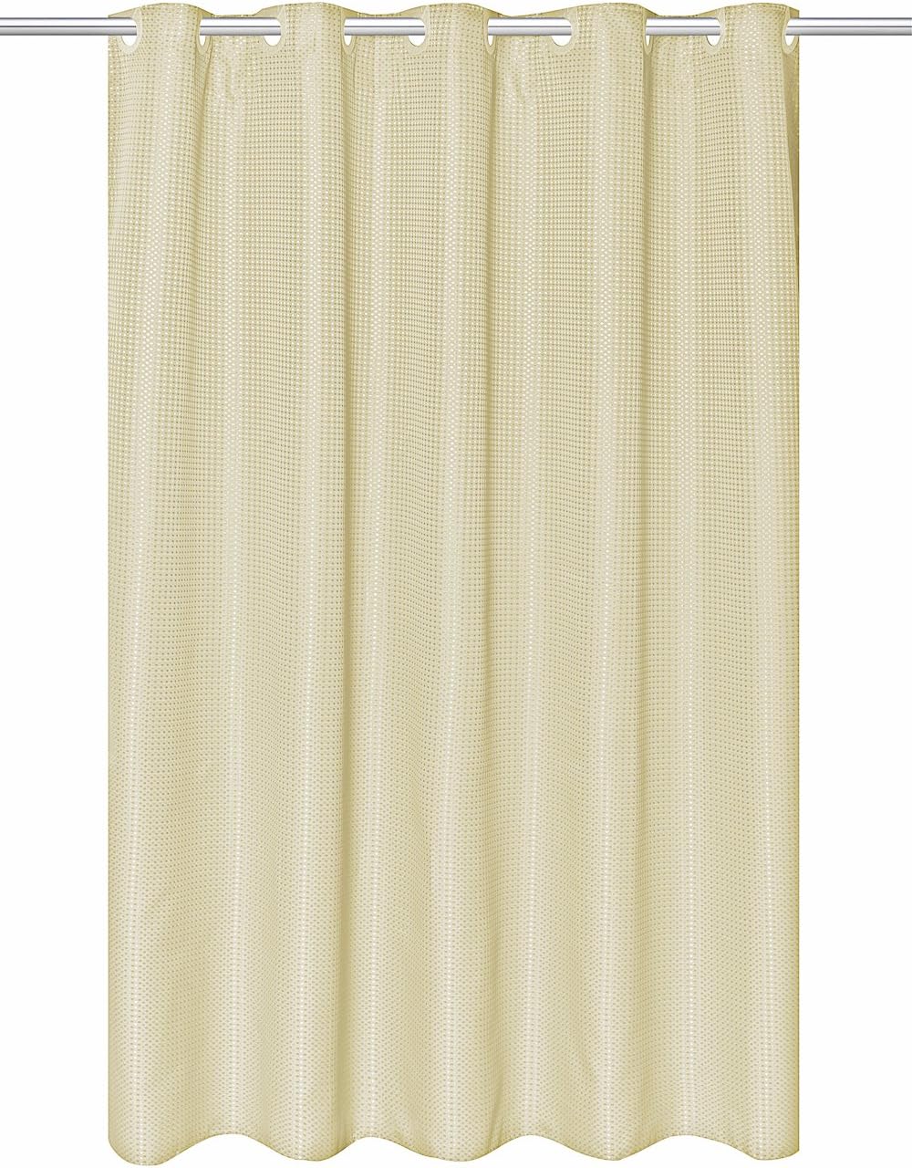 Hookless Ez On Waffle Weave Fabric Shower Curtain With Snap In