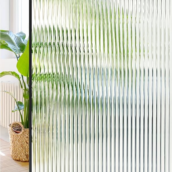 WINDIMILEY WINDOW PRIVACY FILM 3D REEDED GLASS STATIC...
