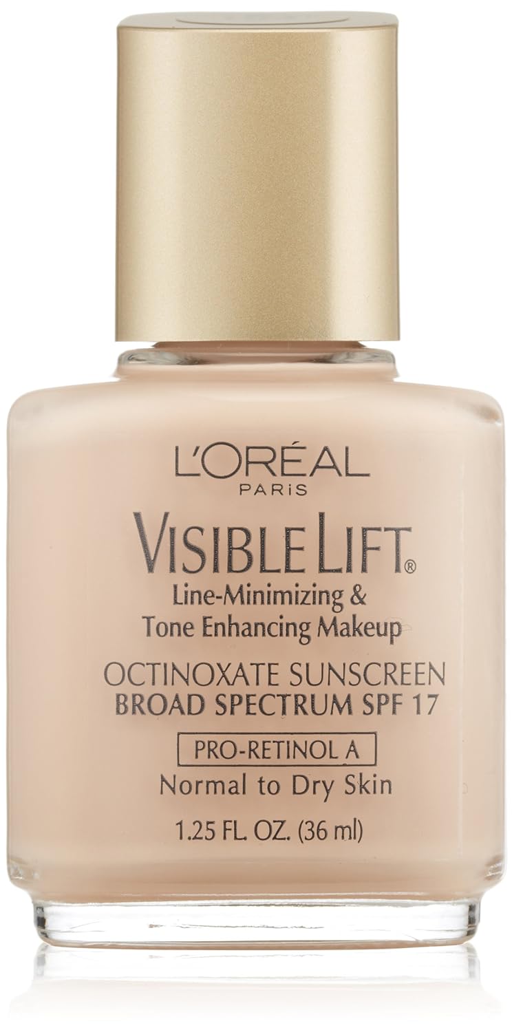 L'Oreal Paris Visible Lift Line-Minimizing & Tone-Enhancing Makeup, Pale, 1.25 Ounces