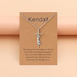 Lcherry Kendall Name Cross Necklace Personalized