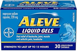 ALEVE Pain Relief Liquid Gels, Strength to Last Up to 12 Hours, Naproxen Sodium 220mg, 30 Liquid Gel Capsules