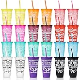 XLSXEXCL 24 Pcs Appreciation Tumblers Gifts Bulk, 24 oz Employee Thank You Cup with Lids and Straw for Coworker Team Staff Teacher Employee Volunteer Gift