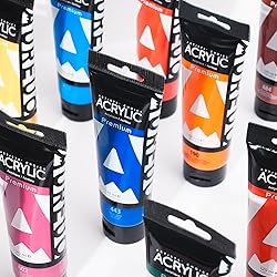 AUREUO Red Ochre Acrylic Paint, 4 Fl Oz / 120ml