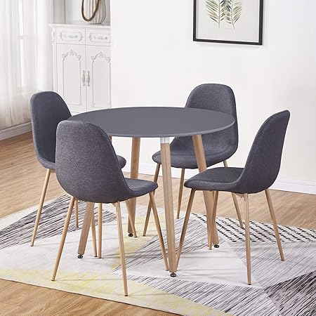 Goldfan Glass Dining Table And Chairs Set 4 Glass Kitchen Table For Dining Room Set Living